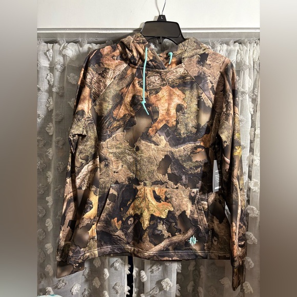 Nomad Tops - Nomad Camouflage Hoodie with Teal Accents